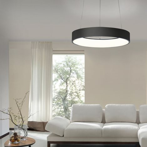 Sovana SMART závěsné svítidlo LED 40W 2200lm 3000-6500K 45cm kulaté IP20, šedé 6