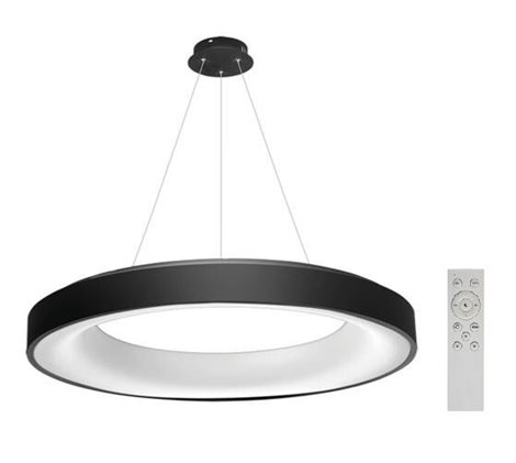 Sovana závěsné svítidlo LED 80W 4000lm 2700-6500K 80cm kulaté IP20, černé + ovladač 1