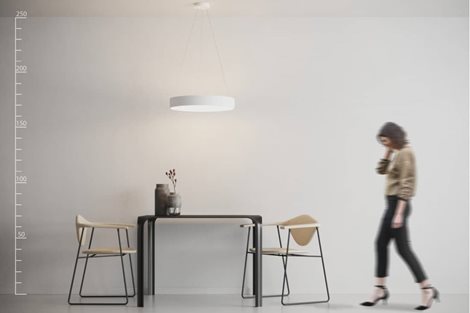 Sovana SMART závěsné svítidlo LED 50W 2750lm 3000-6500K 55cm kulaté IP20, bílé 3