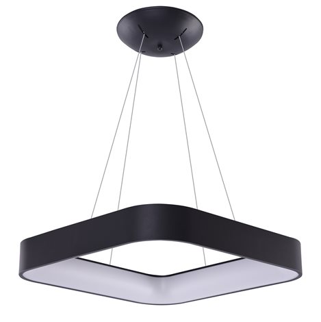 Solvent S SMART závěsné svítidlo LED 42W 3280lm 3000-6000K 60cm hranaté IP20, černé + ovladač 2