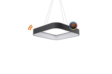 Solvent S SMART závěsné svítidlo LED 42W 3280lm 3000-6000K 60cm hranaté IP20, šedé + ovladač 3