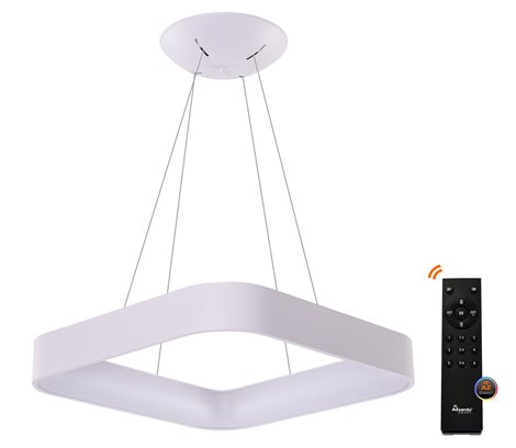Solvent S SMART závěsné svítidlo LED 120W 7680lm 3000-6000K 110cm hranaté IP20, bílé + ovladač 1