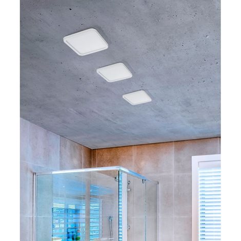 Slim vestavné koupelnové svítidlo LED 12W 1000lm 4000K 15cm hranaté IP44, bílé 4