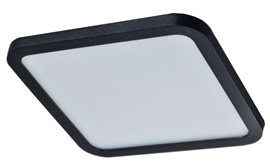 Slim vestavné koupelnové svítidlo LED 24W 2000lm 4000K 22,5cm hranaté IP44, černé