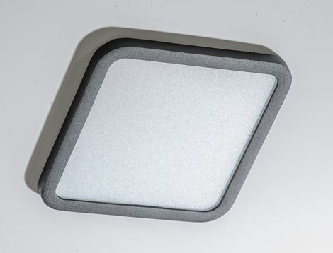 Slim vestavné koupelnové svítidlo LED 24W 2000lm 3000K 22,5cm hranaté IP44, černé 2