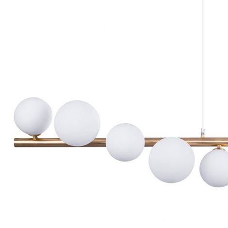 SYBILLA závěsné svítidlo 10x G9 6W bez zdroje 120cm IP20, zlaté 3