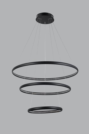 BRIGHTON závěsné svítidlo LED 55W 3300lm 3000K IP20, černé 2