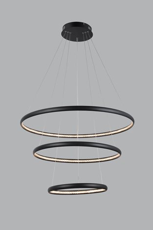 BRIGHTON závěsné svítidlo LED 55W 3300lm 3000K IP20, černé 3