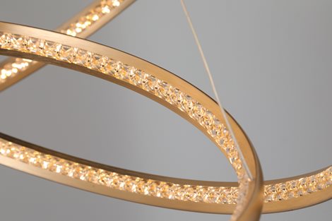 BRIGHTON závěsné svítidlo LED 55W 3300lm 3000K IP20, zlaté 6