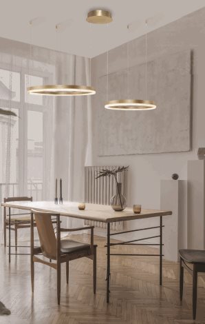 HALO závěsné svítidlo LED 90W 6570lm 3000-6000K IP20, bílé + ovladač 2