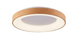 SANTANA stropní svítidlo LED 80W 4800lm 3000-6500K  80cm IP20, dřevěný dekor + ovladač