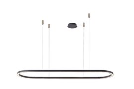 ELENA závěsné svítidlo LED 50W 2700lm 3000K 120cm IP20, černé