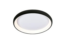 ANTONIO stropní svítidlo LED 50W 2800lm 3000K-6500K CCT 61cm kulaté IP20, černé + ovladač