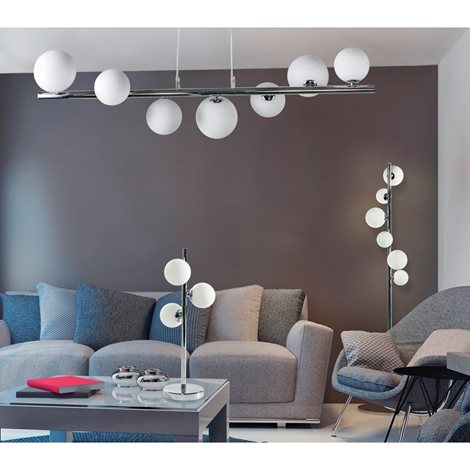 Sybilla 6 stojací lampa 6x G9 6W bez zdroje 152cm IP20, chromové 2