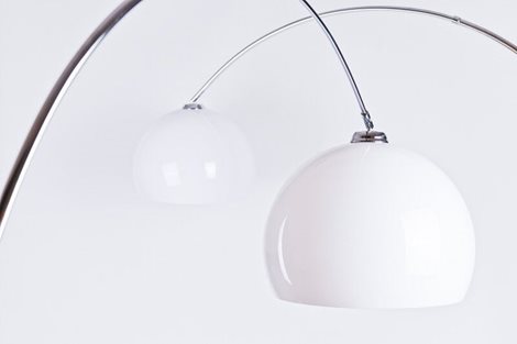GIO stojací lampa 1x E27 60W bez zdroje IP20, bílá/chrom 5