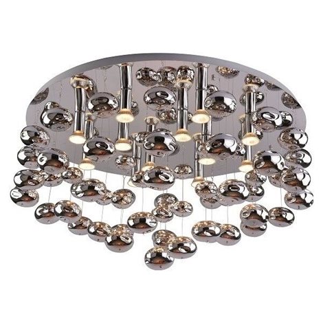Luvia 80 stropní přisazené svítidlo 10x GU10 40W bez zdroje 80cm kulaté IP20, chrom/křišťál 1
