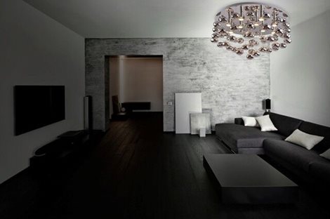 Luvia 80 stropní přisazené svítidlo 10x GU10 40W bez zdroje 80cm kulaté IP20, chrom/křišťál 2