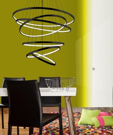 WHEEL závěsné svítidlo LED 140W  8400lm 3000K IP20, chromové  2