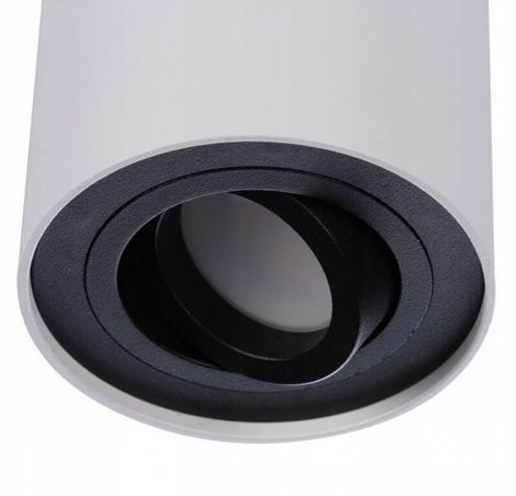 Bross 1 přisazené bodové svítidlo 1x GU10 50W bez zdroje kulaté 9,6cm IP20, bílá/černá 2