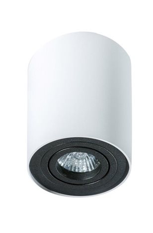 Bross 1 přisazené bodové svítidlo 1x GU10 50W bez zdroje kulaté 9,6cm IP20, bílá/černá 1