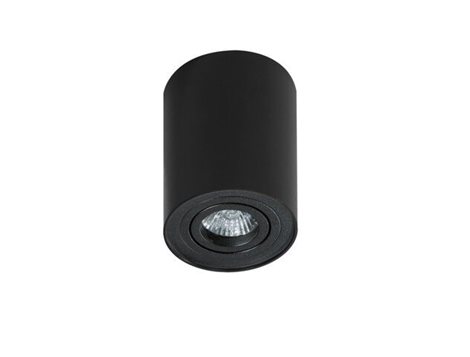 Bross 1 stropní bodové svítidlo 1x GU10 50W bez zdroje 9,6cm kulaté IP20, černé 1