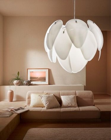 ANTIRES závěsné svítidlo 5x E27 40W bez zdroje 60cm IP20, bílá/chrom 4