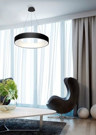 Sovana závěsné svítidlo LED 40W 2200lm 2700-6500K 45cm kulaté IP20, bílé + ovladač 5