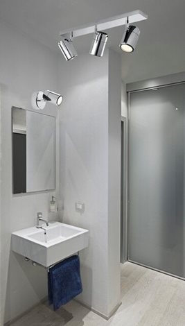 NOEMIE 1 koupelnové přisazené bodové svítidlo 1x GU10 35W bez zdroje 10cm IP44, chromové 2