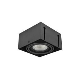 Nova podhledové svítidlo 1x GU10 40W bez zdroje 15cm hranaté IP20, černé