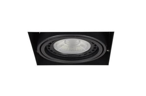 Nova podhledové svítidlo 1x GU10 40W bez zdroje 15cm hranaté IP20, černé 2