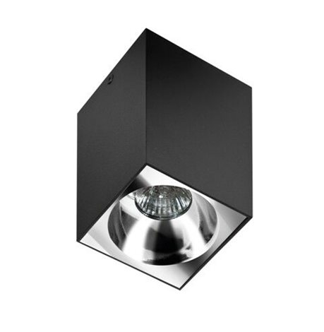 HUGO stropní bodové svítidlo 1x GU10 50W 9,7cm hranaté IP20, černé 9