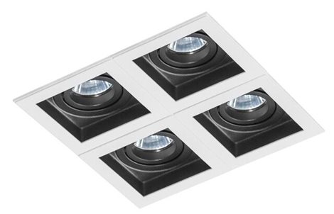 Minorka podhledové svítidlo 1x GU10 50W bez zdroje 10,6cm hranaté IP20, bílé 4