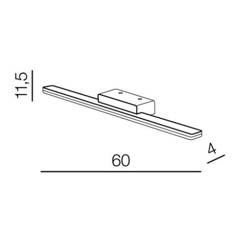 Epsilon koupelnové nástěnné svítidlo LED 18W 1530lm 3000K 60cm IP44, černé 2
