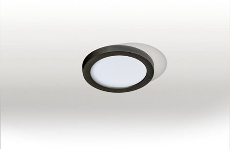 Slim vestavné koupelnové svítidlo LED 6W 500lm 3000K 9cm kulaté IP44, černé 2