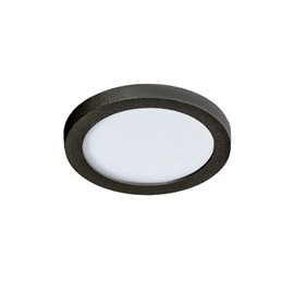 Slim vestavné koupelnové svítidlo LED 6W 500lm 3000K 9cm kulaté IP44, černé