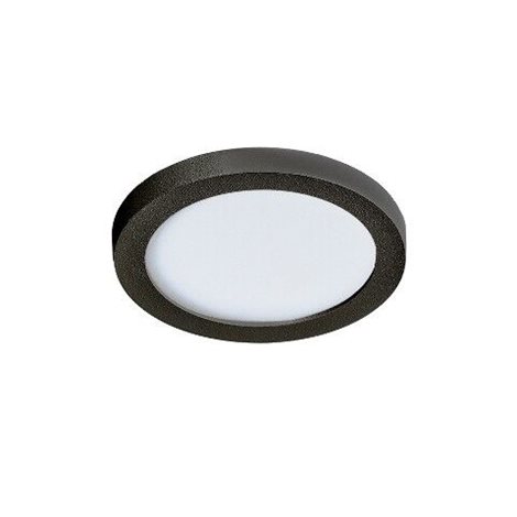 Slim vestavné koupelnové svítidlo LED 6W 500lm 3000K 9cm kulaté IP44, černé 1