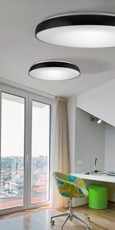 Cortona přisazené svítidlo LED 50W 2700lm 4000K 58cm kulaté IP20, černé 4