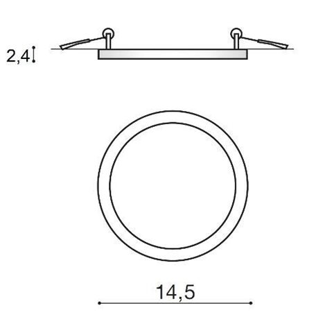 Slim vestavné koupelnové svítidlo LED 12W 1000lm 3000K 15cm kulaté IP44, bílé 3