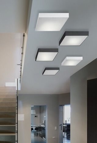 Monza Square 40 přisazené svítidlo LED 50W 4400lm 4000K 40cm hranaté IP20, černé 3