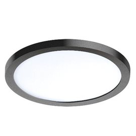 Slim vestavné koupelnové svítidlo LED 12W 1000lm 4000K 15cm kulaté IP44, černé