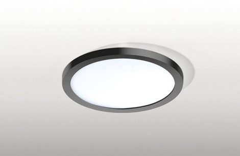 Slim vestavné koupelnové svítidlo LED 12W 1000lm 4000K 15cm kulaté IP44, černé 3