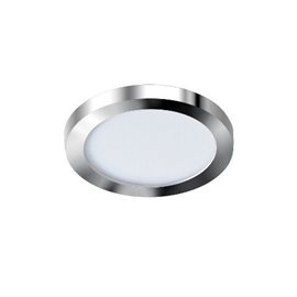 Slim vestavné koupelnové svítidlo LED 6W 500lm 4000K 9cm kulaté IP44, chromové