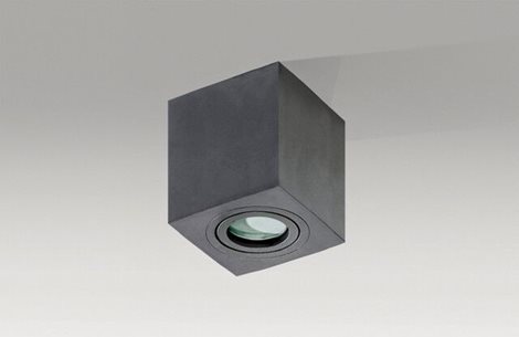 Brant koupelnové přisazené svítidlo 1x GU10 50W bez zdroje 9cm hranaté IP44, černé 3