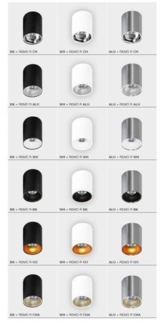 REMO přisazené bodové svítidlo 1x GU10 50W bez zdroje 9,5cm kulaté IP20, bílé 4