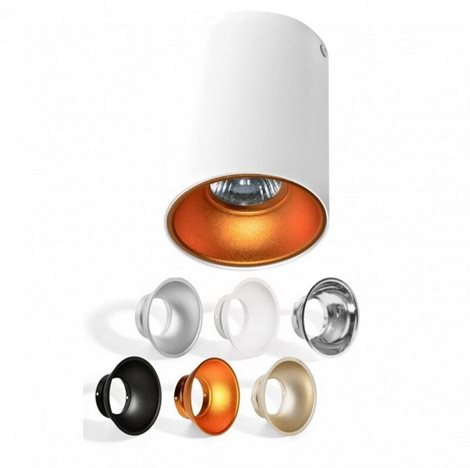 REMO přisazené bodové svítidlo 1x GU10 50W bez zdroje 9,5cm kulaté IP20, bílé 2