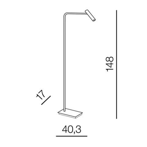 Fler stojací lampa LED 3W 255lm 3000K 148cm IP20, černé 2