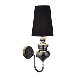 BAROCO nástěnné svítidlo 1x  E14 11W bez zdroje IP20, černé