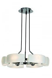 FIONA závěsné svítidlo 6x G9 40W bez zdroje 48cm IP20, chrom/bílé