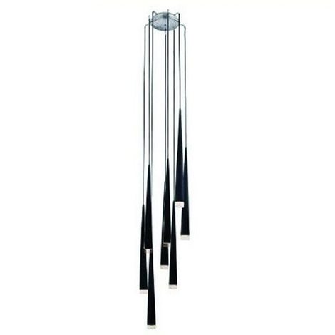 STYLO závěsné svítidlo 8x G9 40W bez zdroje 35cm IP20, černé 1