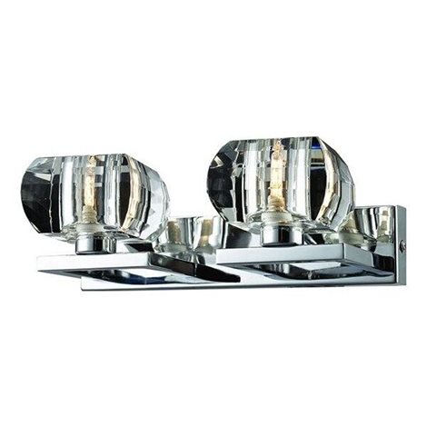 RUBIC nástěnné svítidlo 2x G9 40W bez zdroje 28cm IP20, chrom/křišťál 2